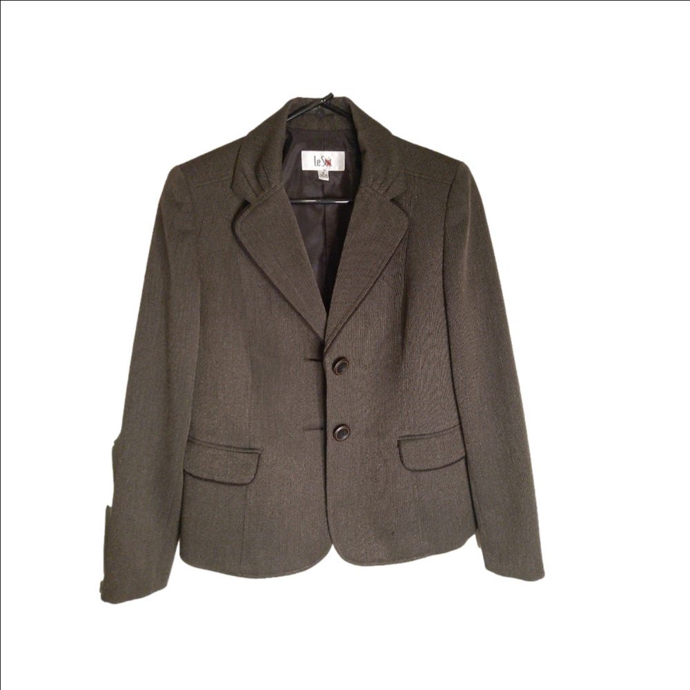 Le Suit / Size : 8 / Blazer/ Brown/ 100 % Polyester